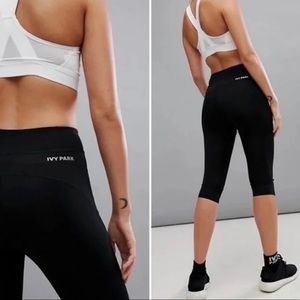 Ivy park high rise crop black leggings size medium